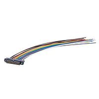 Harwin M80-FC12068FC-0150L Rectangular Cable Assemblies 10+10 Pos. Female DIL 22AWG Cable Assembly, 150mm, single-end, 101Lok