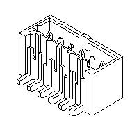 Molex 87437-0543 Shrouded 5 CKT 1.5mm HDR. Vert. SMT