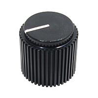 Eagle Plastic Devices 450-AE186 Cylindrical Knob RIBBED .71" D T18 BK