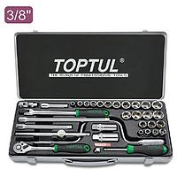 TOPTUL GCAD3403 34PCS 3/8 inch DR. Socket Set (METRIC, SAE)