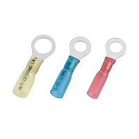 KS Terminals RHD1-6 Double Crimp Heat Shrink, Ring Double Crimp, 22-16 AWG, 1/4"