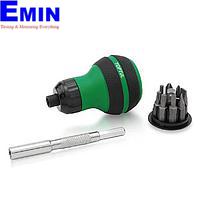 TOPTUL GAAR1101 9-In-1 High Torque Stubby Ratchet Screwdriver Set