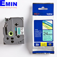 Labels printed BROTHER TZE-751 black letters 24mm green background