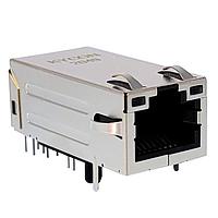 Kycon G16LX-188S7-1G-GO-Y Modular MAGJACK, 1G MAGNETICS, POE,  FULL SHIELD TOP & SIDE TABS, LED GRN ORG/YEL,  RoHS COMPLIANT