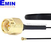 Fairview FMCA1029 SMA Male to WMCX 1.6 Plug Cable 0.81mm Coax and RoHS Compliant