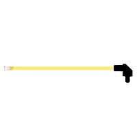 BIVAR SZR1-6.00-F4PBE-4 Flexible Light Pipes with LEDs 6 Inch, Yellow Fiber, Blue Lens