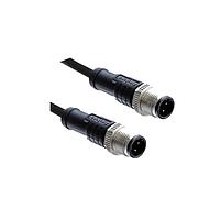 Amphenol LTW M12A04ML-12AML-SD010 Sensor Cables / Actuator Cables M12 Circular Metric Connector, A Code, Metal, 4A, 04 pins, Male Connector, Male Contact, Straight-to-Straight, Screw Thread, Overmolded Double Ended, Length 10000mm, IP68 / IP69K