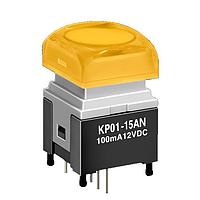 NKK Switches KP0215ASBKGG036CF-2FJB Pushbutton Switches Tact/Audible 11.6mm Red/Green 15mm cap