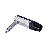 REAN NYS208-U Phone Connectors 1/4" SLIM STEREO PLG R/A BLK REAN