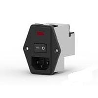 P&B PE0S0DS3B Inlets 3A DUAL FUSE HORIZONTAL MOUNT