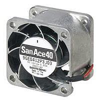 Sanyo Denki 9GE0412J3D01 Axial DC Axial Fan, 40x40x28mm, 12VDC, Low Vibration, Locked Rotor Sensor