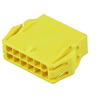 Molex 215922-0840 Plug Housing Micro-Fit+ Versa Color Plug Housing Dual Row 8 Ckts Panel Mount Ears GloWire Ylw