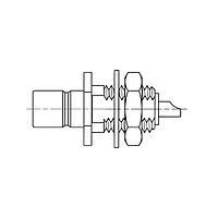 Amphenol SV Microwave M39012/71-0002 RF MIL Spec Connectors SMB F Bulkhead Conn Solder Pot