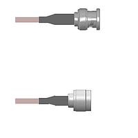 Amphenol Custom Cable Q-0M02J000H018i RF Cable Assemblies BNC-SP/N-SP G142 18I