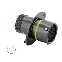 Eaton Souriau-Sunbank 8STA20406SA499 Connectors Oval Flange Receptacle - size 4 - 6 PC Tail contacts - Female