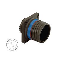 Eaton Souriau-Sunbank D38999/20JD97HN Receptacles Composite square flange receptacle, Olive Drab Cadmium plating, with male contacts