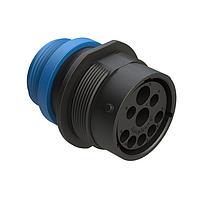 Amphenol SINE Systems AHDP04-24-91PR-STA Connectors 9 Position Receptacle, Pin, ISOBUS, Shell Size 24, Reduced Diameter Seal (Blue), Small Thread Adapter