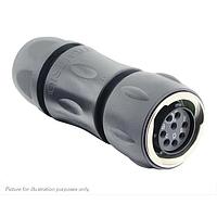 Eaton Souriau-Sunbank UTGX6JC12E8SW Plugs Plug, with cable gland backshell, with 8 female solder contacts, IP68/69K in unmated conditions, keying W