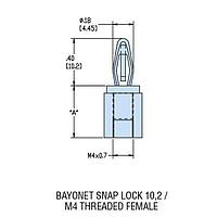Heyco 10831 Screw and Lock HLCBS-TF-M4-10 NAT NYL PCB Support