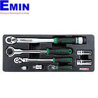 TOPTUL GCAT0803 - 8PCS 8PCS - Torque Wrench, Adaptor & Ratchet Handle Set