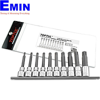 TOPTUL GAAG1003 10PCS 1/2" DR. Long Ribe Bit Socket Rail Set