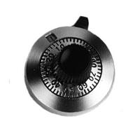 Vishay Spectrol 11A31B10 Turns-Counting Dial 25.4mm 1/4 shft dial Brush chrme,blk mrk