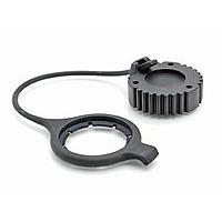 Amphenol SINE Systems AHDC169-T-BLK Accessories HD Series 9 Pin Recp Cp w/Rbr Tthr BLK