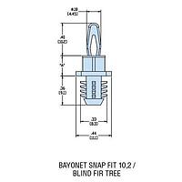 Heyco 10569F Blind Mount HBS2-14 V-0 NATURAL