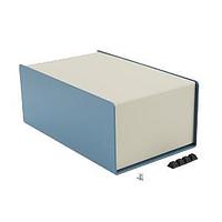 Hammond Manufacturing 1456NEK4WHBU Sloped NoSlope Alum Console 10x4x6" Beige/Blue