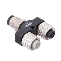 Amphenol CONEC 43-05101 Y-Splitter JUNCTION BOX MALE M12X1 - 2X FML M12X1