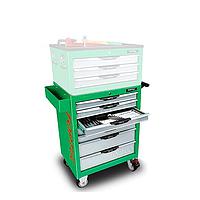 TOPTUL GCAJ0014 W/7-Drawer Tool Trolley (229 pcs; Green)