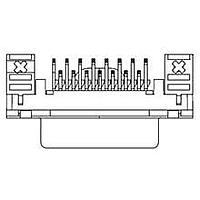Molex / FCT 173109-1929 Receptacle FCT THT DSUB RA PC RCPT 25 PN W/SNAPIN