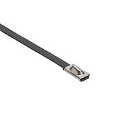 HellermannTyton 111-00294 Metal Ties Polyester Coated Stainless Steel Tie, 8" Long, 229lb Tensile Strength, SS316, Metal, 50/pkg