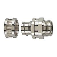 HellermannTyton SSU20-M20-S Conduit Fittings & Accessories Metallic Compression Fitting, Straight Swivel, M20 Metric Thread, 1/2" (20mm) Dia, SS316 Metal, 1/pkg