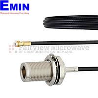 Fairview FMCA1440 Snap-On MMBX Plug to N Female Bulkhead Cable RG174 Coax