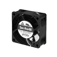 Sanyo Denki 9RA0612P4S0011 Axial DC Axial Fan, 60x60x25mm, 12VDC, Low Noise, Ribless, Tachometer, PWM