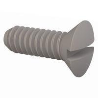 Essentra Components 330256A025 Slotted Countersunk 82 Slotted CSK Screw, #2-56 Thread, 1/4 Lg