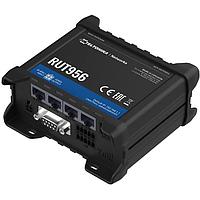 Teltonika RUT956100100 Routers Cellular Router, 4G/3G/2G/LTE CAT4, Dual SIM, WiFi 2.4 Ghz, 4 x Ethernet, 10x I/Os, RS232, RS485, GNSS (GPS), microSD, USB. Regions: Europe, the Middle East, Africa, Korea, Thailand with UK power supply unit