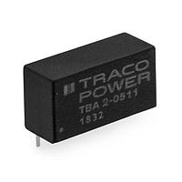 TRACO Power TBA 2-2422 Isolated Encapsulated SIP-7; 2W Output 1 (Vdc): 12; Output 2 (Vdc): -12