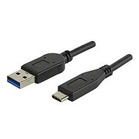 Same Sky (formerly CUI Devices) CBL-UA-UC-1 USB 3.2 Gen 1 USB Cable, Type A Plug to Type C Plug, USB 3.2 Gen 1, 24/26/32 AWG, 1 m, Black, PVC