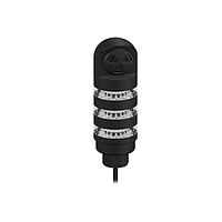 Banner Engineering TL50BLY2WR2ALS3 W/16 Tower Lights Beacon Tower Light: 3-Color Sealed; Loud Pulsed Audible Indicator; Voltage: 12-30 V dc or 24 V ac; Environmental Rating: IP67; Input: Bimodal; Colors: Yellow flash White steady Red flash; 5 m (16 ft) Integral Cable