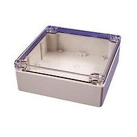 Hammond Manufacturing 1554R2GYCL Enclosures General Enclosure - Grey/Clear Lid - 6.3 x 6.3 x 2.4in - Polycarbonate - N4X