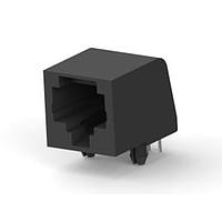 AMP Connectors - TE Connectivity 5520426-4 Modular 8 PCB 3CAT BLK R/A T/H RJ45 JACK