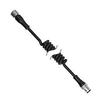 Banner Engineering MQDEC-401.7M-PUR-C Sensor Cables / Actuator Cables Cordset: Double Ended Coiled A-Code M12; 4-pin Straight Female; 4-pin Straight Male Connectors; 1.7 m Extended, 0.8 m retracted, with 0.2 m tangents; Black PVC Jacket, Nickel-Plated Brass Coupling Nuts