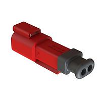 Amphenol SINE Systems AT04-2P-SR02RED Receptacle 2 Position, Receptacle, Pin, SR02 Strain Relief (Reduced Diameter Seal), Red Body