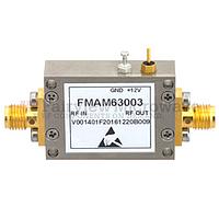 Fairview FMAM63003 1.6 dB NF Low Noise Amplifier Operating From 30 MHz to 1.5 GHz with 25 dB Gain, 23 dBm P1dB and SMA
