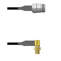 Amphenol Custom Cable Q-1W02R0008048i RF Cable Assemblies N-SJ/SMA-RJB RG58 48I