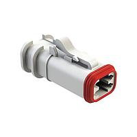 Amphenol SINE Systems AT06-4S-OMRDWHT Automotive Connectors 4 Position Overmolded Plug, Socket, Reduced Seal, White