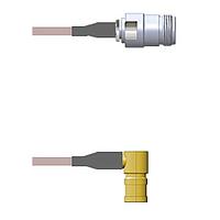 Amphenol Custom Cable Q-1V03T000R010i RF Cable Assemblies N-SJ/SMB-RP G316D 10I