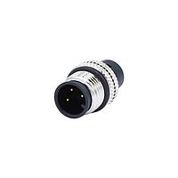 NorComp 858-003-103RLU4 Circular Metric Connectors IP67 Male M12 Cable Mount 3 Position Straight Solder Cup